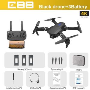 DRONE Drone AIHONTAI - Double C-Noir-3B-AGCE - Caméra HD