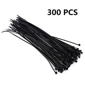 100PCS 8/" 2.5x200MM Noir Nylon Plastique Verrouillage câble Cravates Zip Wire Wrap cordons