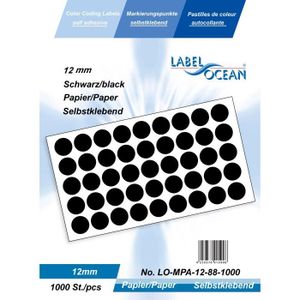 4000 Gommettes Autocollantes Rondes - 20 Mm - 8 Couleurs - Idéal Pour Codage, Calendrier, Déco Bureau
