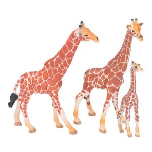FIGURINE - PERSONNAGE Duokon Figurines de girafe Lot de 3 Figurines D'an
