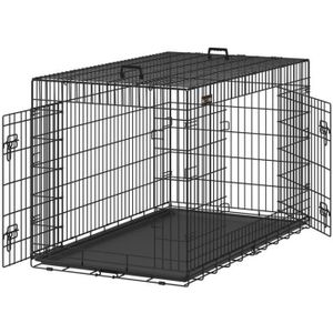 CAGE Cage pour Chien Pliable avec 2 Portes, Plateau Amo