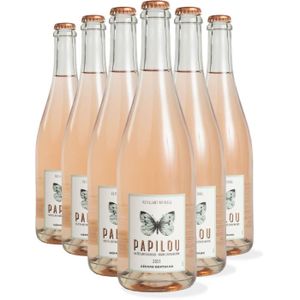 VIN ROSE Papilou - Vin rosé naturel pétillant x6
