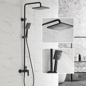 Hershii Tige de douche en acier inoxydable imperméable à leau de longueur réglable de type L 117-180 CM Taille 102 x Hershii Tige de douche en acier inoxydable imperméable à leau de longueur réglable de type L 117-180 CM Taille 102 x