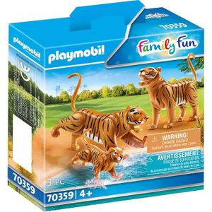 UNIVERS MINIATURE PLAYMOBIL - 70359 - Couple de tigres avec bébé