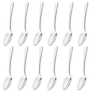 12 Pcs Petites Cuillères à Café，VIPITH Ovales en Acier Inoxydable Petites  Cuillère(12.5cm） - Cdiscount Maison