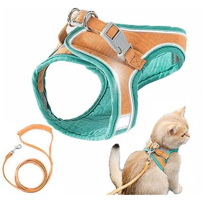 Harnais Et Laisse Pour Chat Avec Laisse Anti-Évasion Réglable, Sans