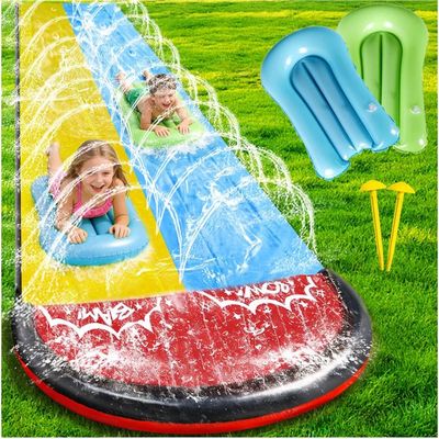 Toboggan aquatique - BESTWAY - Double - 4,88 mètres - Bleu - Enfant Toboggan aquatique - BESTWAY - Double - 4,88 mètres - Bleu - Enfant