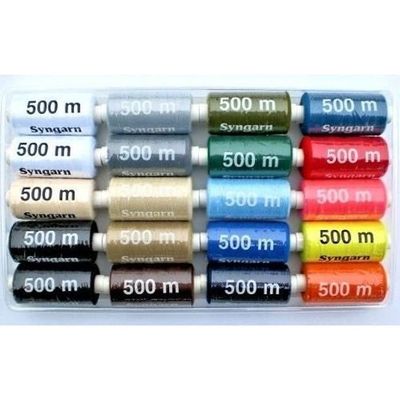 Lot De 4 Bobines De Fil à Coudre Polyester - 100 M Chacune, Couleurs Standards, Résistant