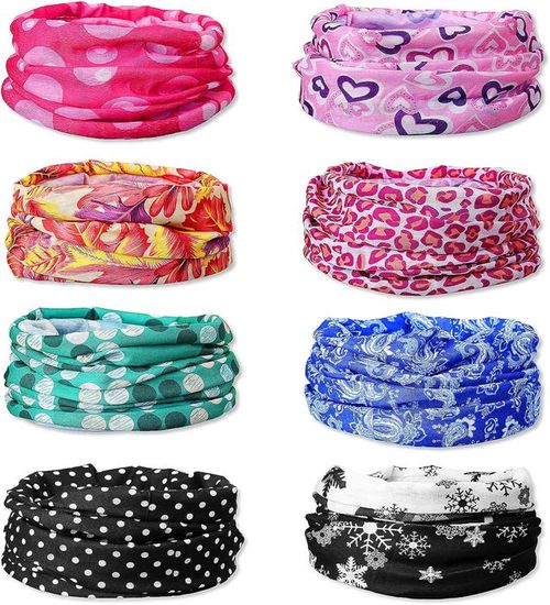 6 Paquets Bandana Multifonction Élastique - Cache-Cou, Écharpe Pour Sports Outdoor Et Cyclisme