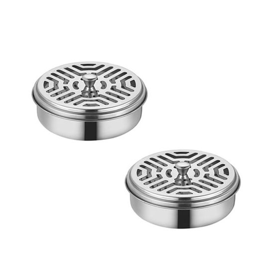 YOSOO Boîtier de bobine de moustique en acier inoxydable Boîte ronde de