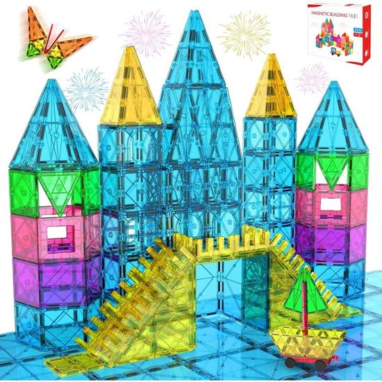 Jeu De Construction Magnétique 38 Pièces - Blocs Montessori - Enfant 3 Ans Et + - Marque Obakaer - Neuf