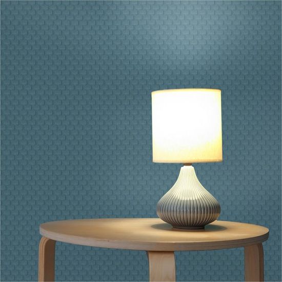 Papier Peint Intissé Uni Bleu Tadessi - Modèle M1-No.1075, Neuf En Rouleau