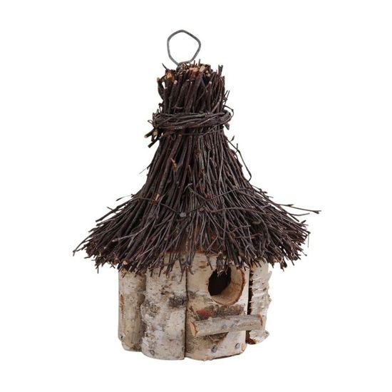 Nichoir à Oiseaux En Bois Et Branchage