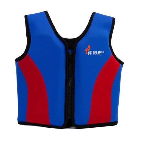 L - Bleu rouge - Gilet de Sauvetage Professionnel pour Enfant, pour
