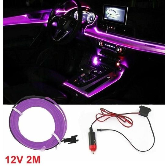 Bande Lumineuse LED Rose Intérieur Voiture USB Flexible Éclairage