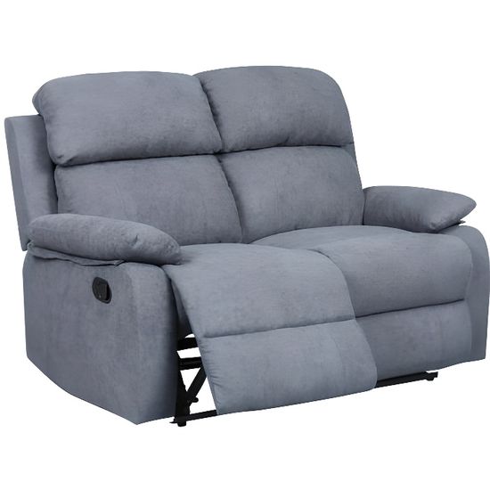 Canapé relax 2 places en tissu gris foncé