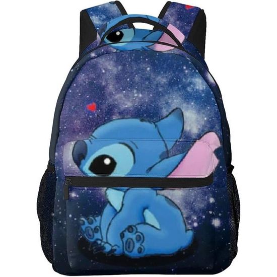 Sac à Dos à Roulettes Pour Enfant TDL Stitch - 41x28x13 Cm, 13,8 L - Poignée Télescopique, Sangles Sac à Dos - Bleu