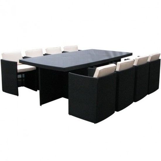Salon De Jardin Design Encastrable 8 Places Achat Vente