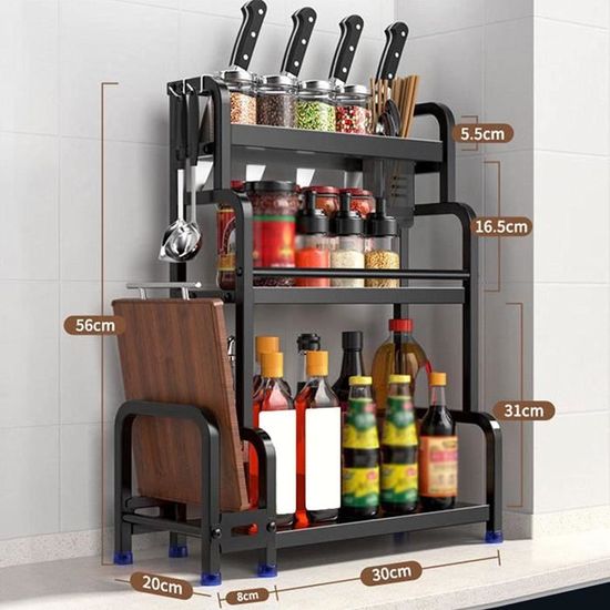 Organiseur De Bureau En Bois D'acajou DESIGN DELIGHTS - 80 Cm, 4 Compartiments, Style Rustique - Pour Rangement Livres, épices, Salle De Bain