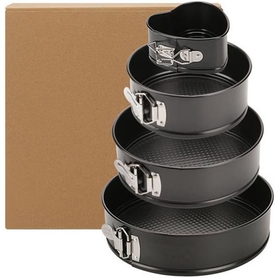Moule à Gâteau Charnière 23 Cm Rond – Fond Amovible Anti-Adhésif, Cercle à Pâtisserie 9 Pouces, Cheesecake & Tartes
