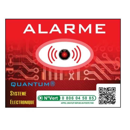 1x autocollants sticker maison sous alarme 10x7cm autocollant dissuasif