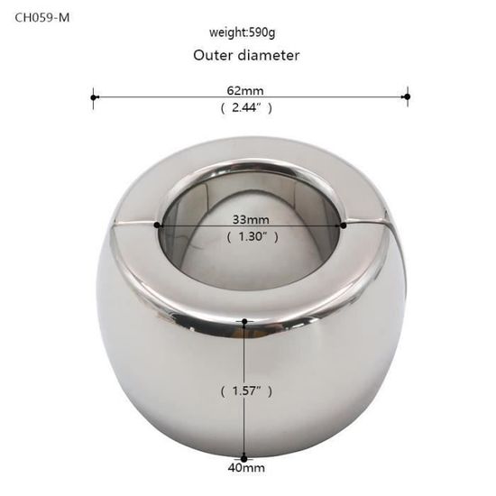 Anneau Pénis Et Testicules En Métal 40mm - BDSM - Marque METAL HARD - Neuf