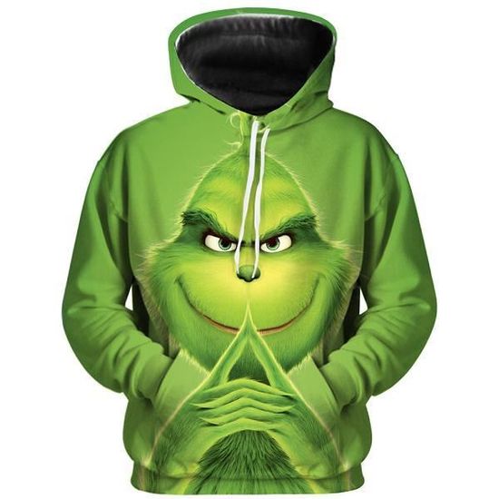 Sweat à Capuche 3D Imprimé Enfant 2-12 Ans - Pull Molletonné Garçon Fille Motif Mode, Bleu
