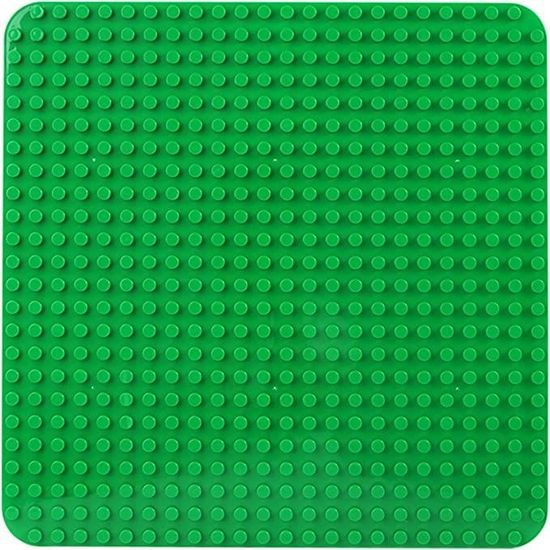Plaques De Base Construction 38,4 Cm – Lot De 2, Vert Et Jaune, Compatibles Avec Blocs Duplo Et Autres Marques