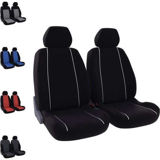 Housses De Sièges Auto DBS Universelles 5 Places - Noir Et Bleu, Anti-dérapantes, Lavables, Compatibles Airbags Et Sièges Fractionnables