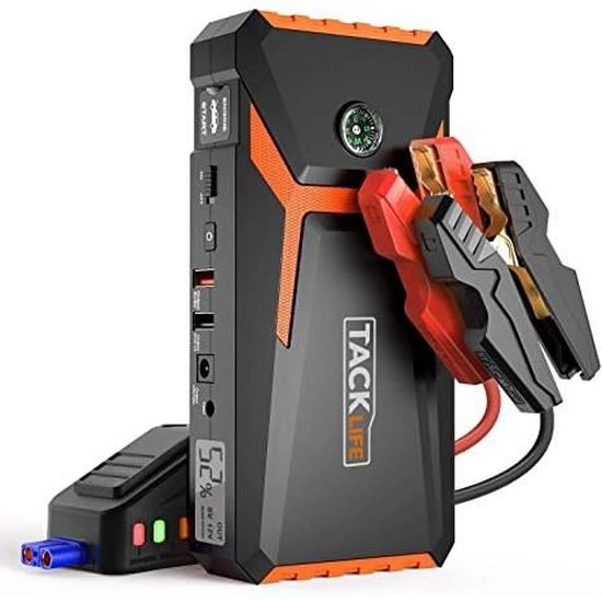 TACKLIFE T8 Booster Batterie - 800A 18000mAh Portable Jump Starter,  Démarrage de Voiture (Jusqu'à 6.5L Essence 5.5L Gazole), - Cdiscount Auto