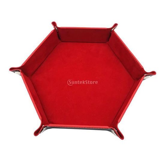 Tour De Dés Pliable Et Plateau à Dés En Cuir PU Tour De Plateau Roulant à Dés Gr