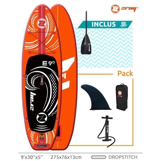 Stand Up Paddle gonflable ZRAY E9 275x76x13cm Avec pompe, sac de