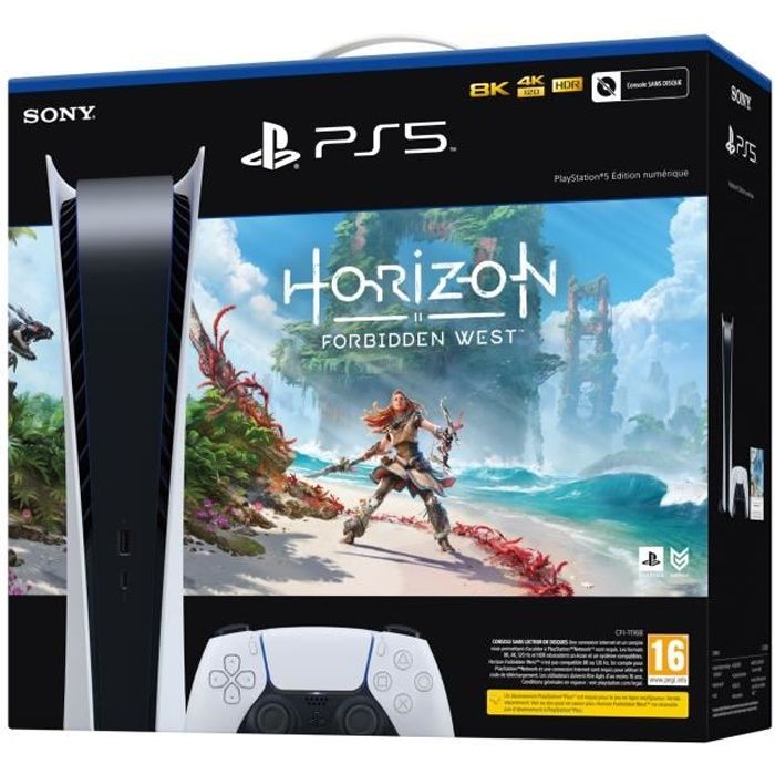 Console Sony Playstation 5 Digital Edition + Horizon Forbidden West - vue 4
