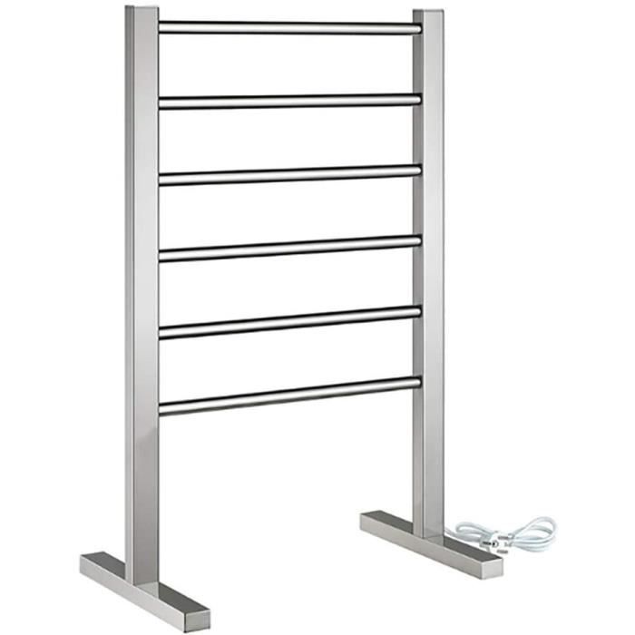 Sèche-serviettes électrique Sur Pied - 150W - Acier Inoxydable - Contrôle Via App Et Tactile - IPX4 - Jusqu'à 15 Kg