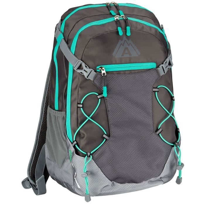ABBEY Sac à dos d'extérieur - 100% Polyester ripstop, revêtement PU 800mm - 35 L - Gris Anthracite