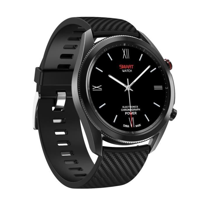 Montre Connectée Homme pour IOS Android, Sport Montre étanche, ECG d'appel Bluetooth Montre avec Moniteur de Sommeil Pédomètre, Noir