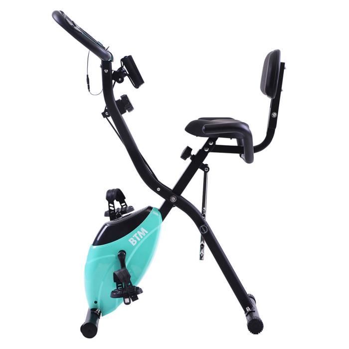 Vélo d'appartement Pliable ergomètre cardio G500 Vélo D'exercice Vélo Pliant à la Maison Bleu Vélo D'entraînement en Salle