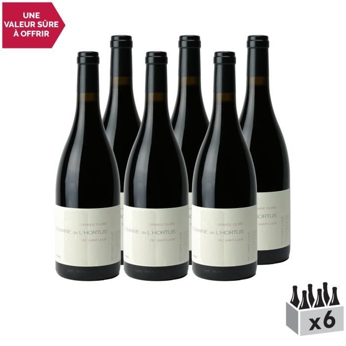 Domaine de l'Hortus Pic Saint-Loup Grande Cuvée Rouge 2018 - Lot de 6x75cl - Vin AOC Rouge du Languedoc - Roussillon - Cépage Syrah