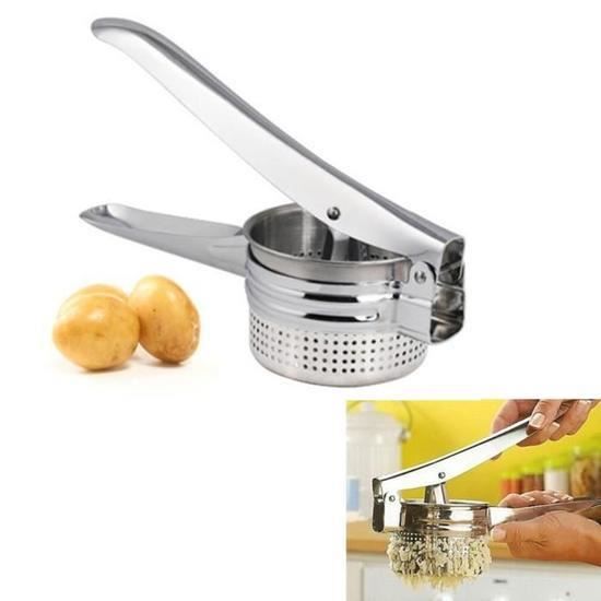 Inox Presse Purée Manuel Ail Terre Moulin Fruits Légume Pomme de Terre Cuisine