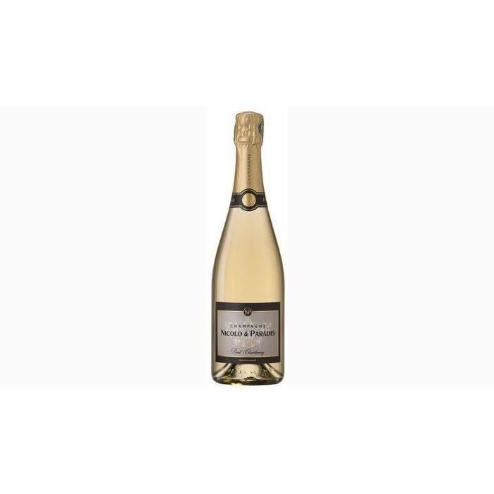 6 bouteilles - Champagne blanc - Effervescent - CHAMPAGNE NICOLO & PARADIS BRUT CHARDONNAY Blanc 6x75cl