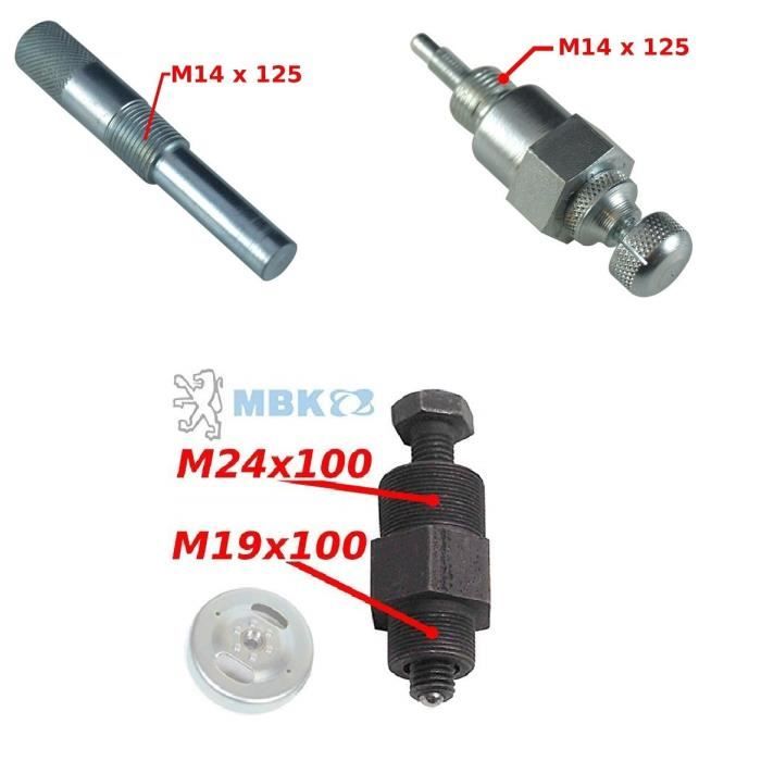 Mallette Outil Moteur MOBYLETTE MBK 41 51 Scooter PEUGEOT Speedfight Trekker Buxy ARRACHE Volant 19 24 x1 Bloque Piston Pige calage