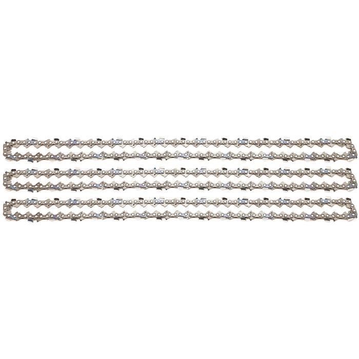 3 tallox Chaînes de tronçonneuses à gouges carrées .325- 1,5 mm 68 maillons longueur de guide-chaîne 45 cm compatible avec HUSQVA
