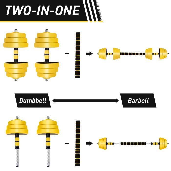 Kit Haltères ajustable - 25kg - Haltères Musculation