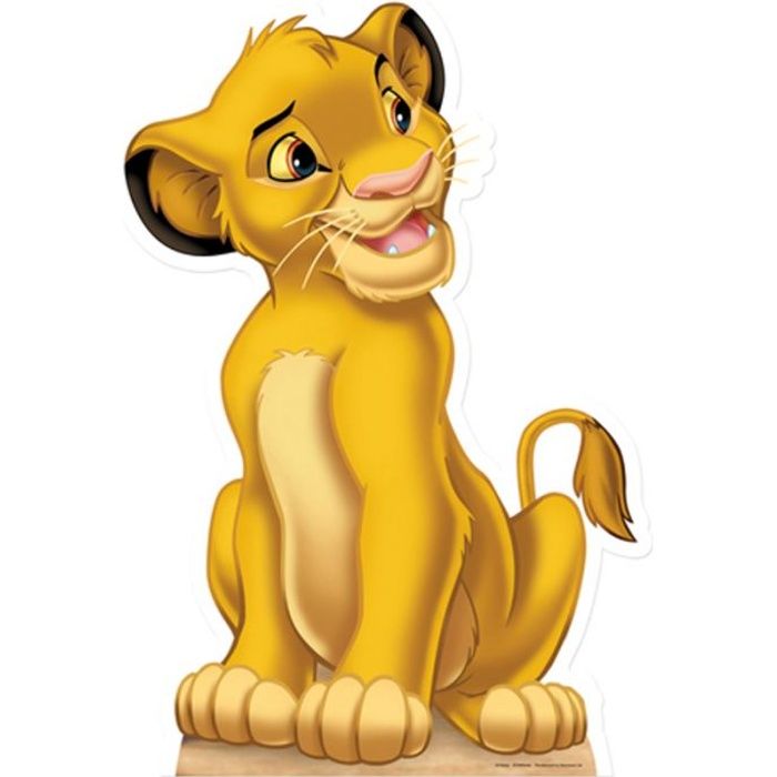 Figurine en carton taille réelle Le Roi Lion Simba