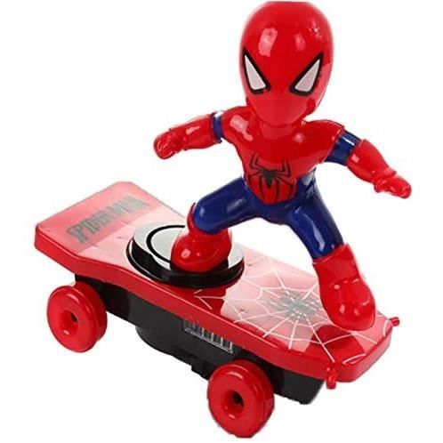 VEHICULE MINIATURE ASSEMBLE ENGIN TERRESTRE MINIATURE ASSEMBLE Enfants Électrique Cascade Jouet Automatique Spider Man 467