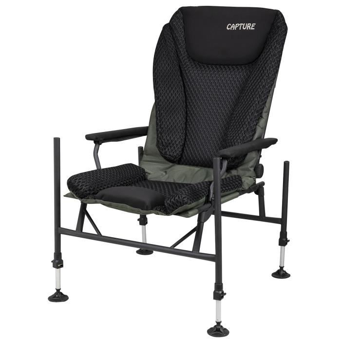 Capture Outdoor, Pro Feeder Chair -Airflow Black X-45 Pro-, Pêche au Feeder, confortable, ajustable, dossier réglable, …