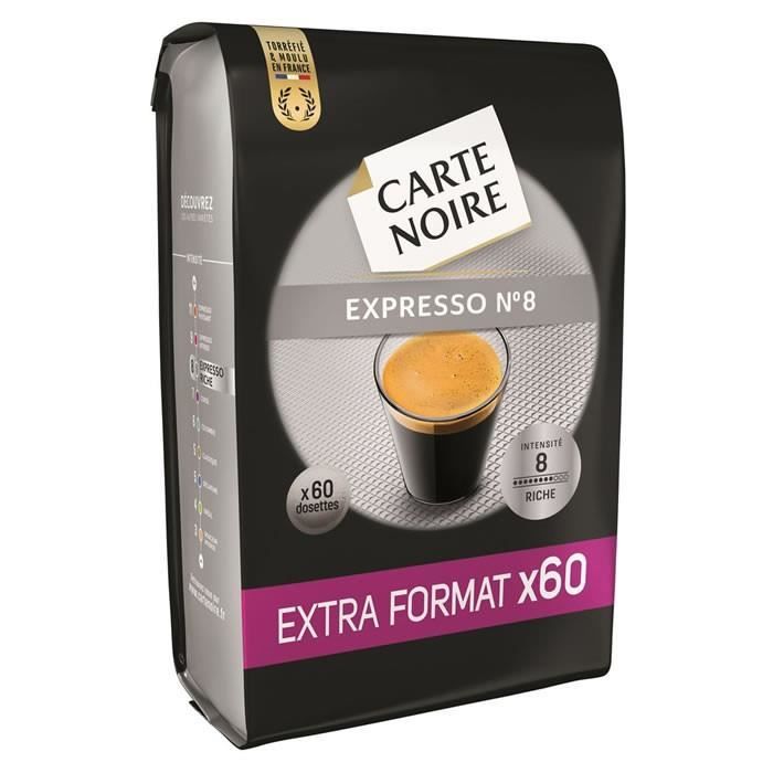LOT DE 3 - CARTE NOIRE : Expresso n°8 60 dosettes Cafés Compatible Senseo