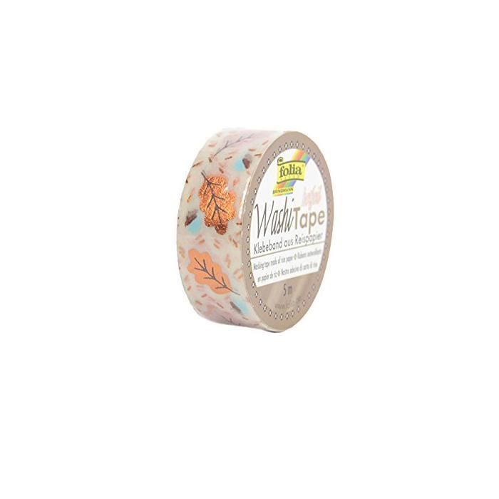 Ruban autocollant Washi-Tape Hotfoil Cuivre Feuilles 15 mm x 10 m
