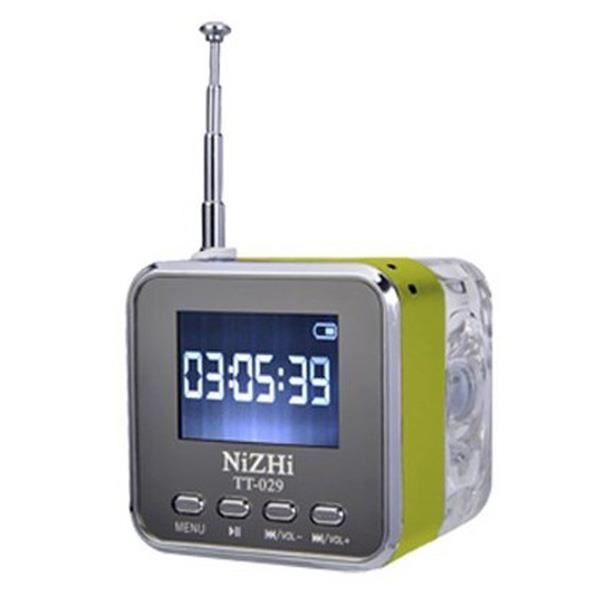 NiZHi TT-029 Mini Haut-Parleur Lecteur de musique numérique avec FM - réveil - fente TF - USB - Audio-in pour téléphone portable ...