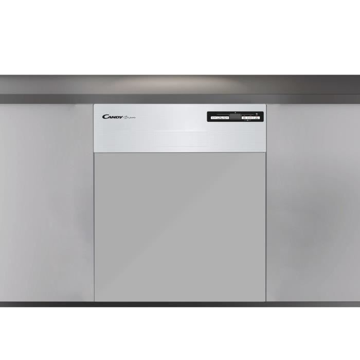 Lave-vaisselle encastrable CANDY CDSN 2D350PW - 13 couverts - Induction - L60cm - 46 dB - Bandeau blanc